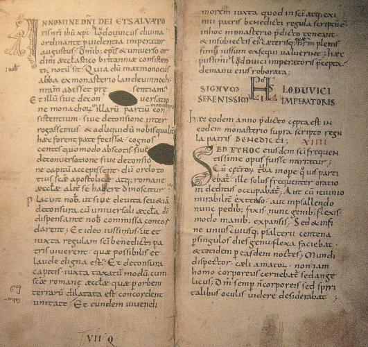 Lettre de 818 de Louis le Pieux