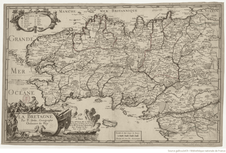 Carte de la province de Bretagne