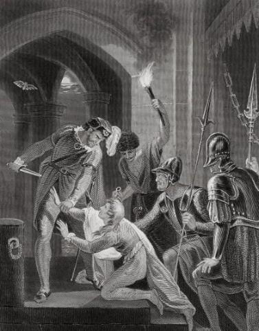 Illustration de la mort d'Arthur Ier