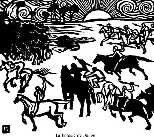 Gravure de la bataille de Ballon