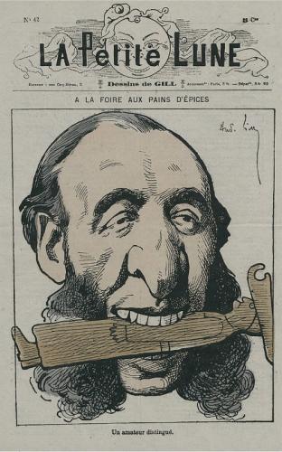 Caricature de Jules Ferry croquant un prêtre