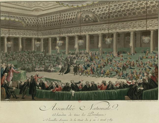 Estampe de la séance du 4 au 5 août 1789