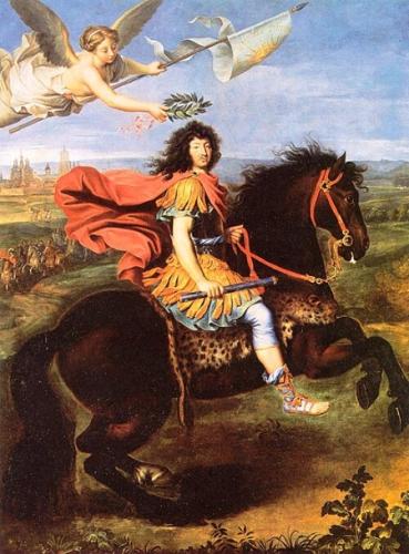 Portrait de Louis XIV en roi guerrier