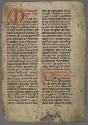 Page du cartulaire de Llandaff