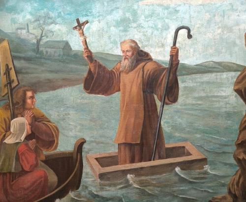 Tableau de Saint Philibert sur son auge