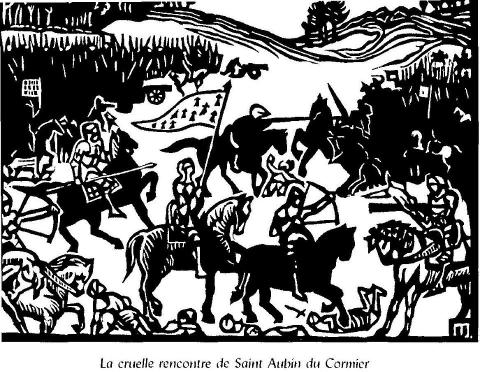 Gravure de la bataille de Saint-Aubin-du-Cormier